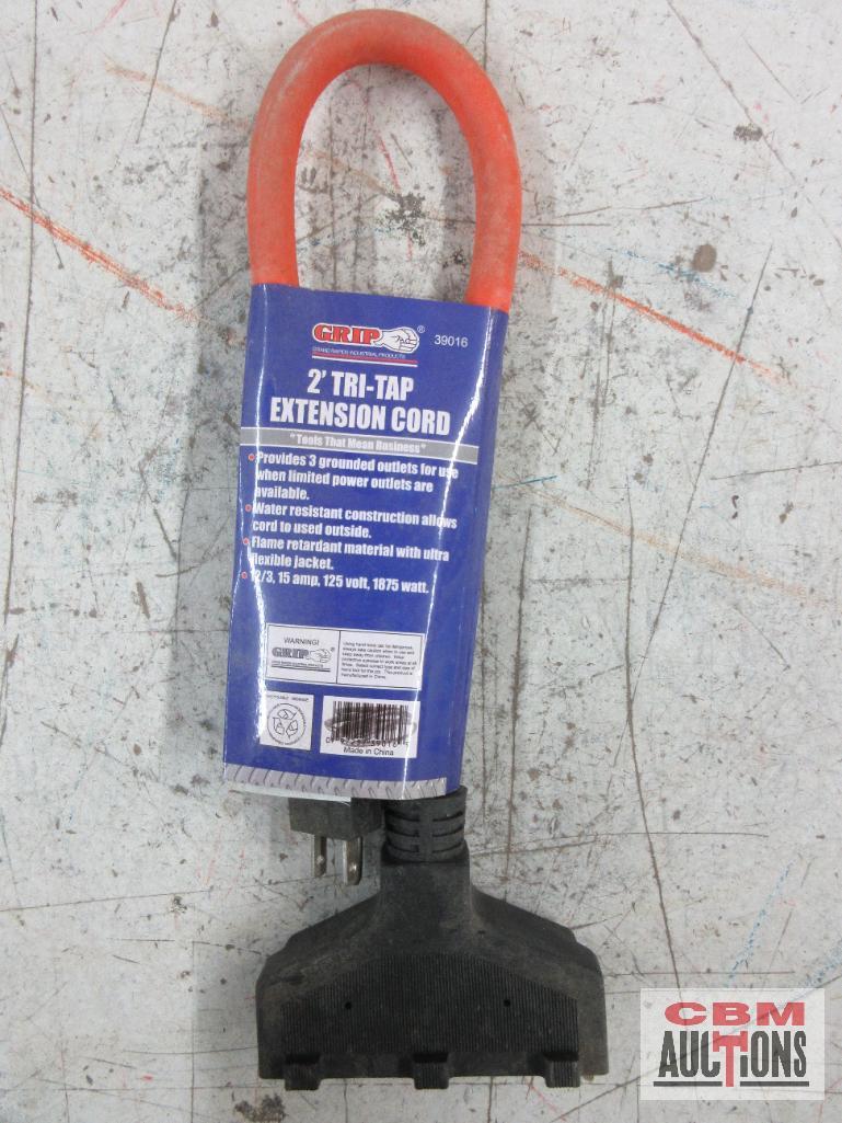 Grip 39016 2' Tri-Tap Extension Cord *DRM