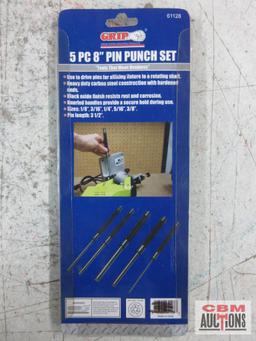 Grip 61128 5pc 8" Pin Punch Set... 1/8", 3/16", 1/4", 5/16", 3/8" ...