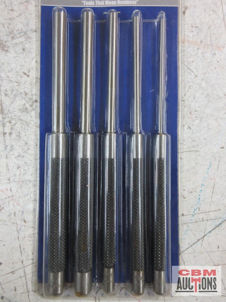 Grip 61128 5pc 8" Pin Punch Set 1/8", 3/16", 1/4", 5/16", 3/8"