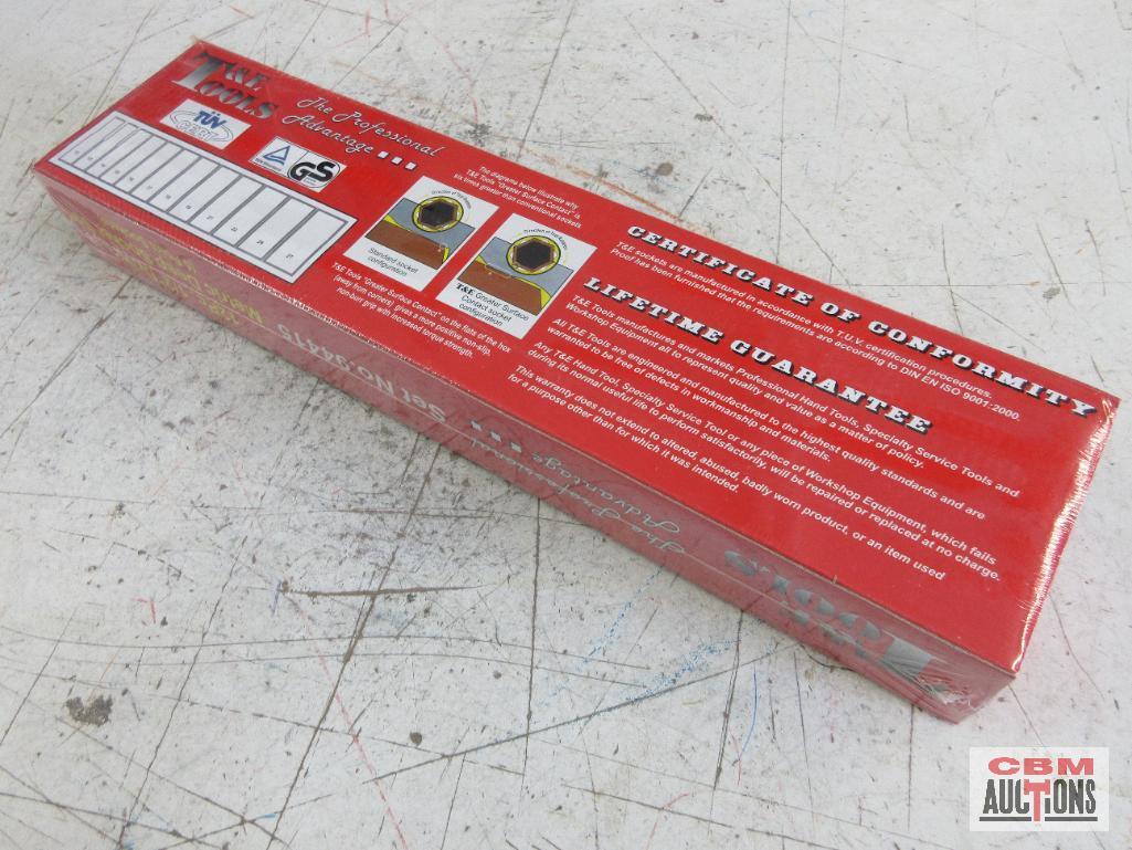 T&E Tools 94415 12pc 1/2" Drive Metric Deep Socket Set (12mm-27mm) w/ Metal Storage Case...