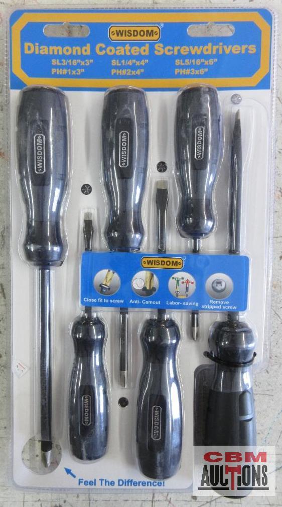 Wisdom 199476 6pc Diamond Coated Screwdriver Set...