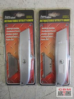 Super Value 10pc Utility Knife Blades - Set of 2 Super Value Retractable Utility Knife - Set of 2