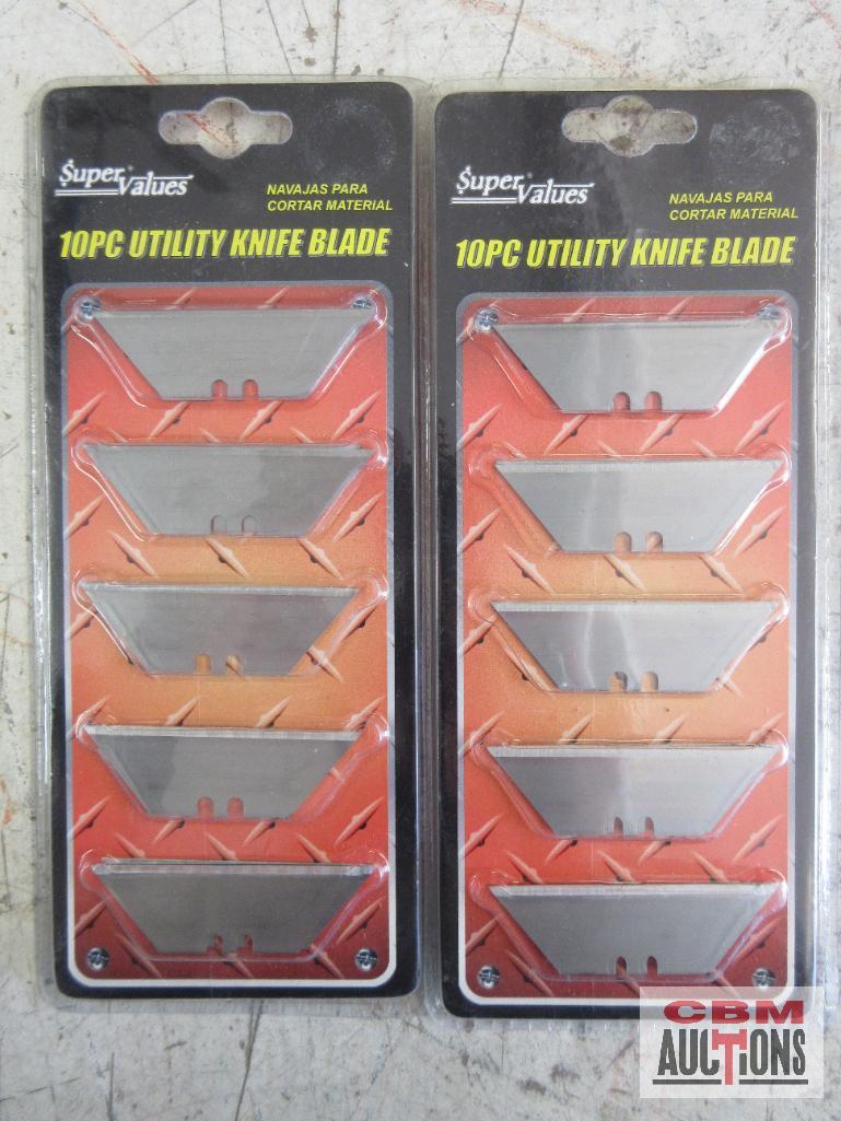 Super Value 10pc Utility Knife Blades - Set of 2 Super Value Retractable Utility Knife - Set of 2