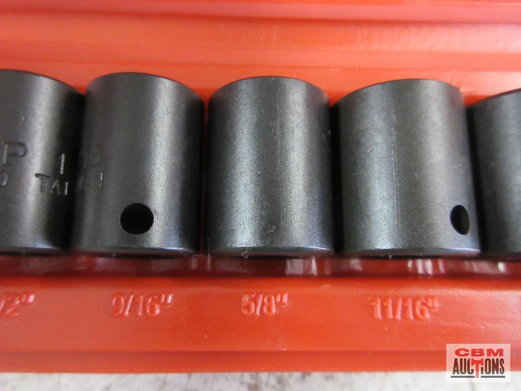 Grip 73516 12pc 3/8" Drive Shallow SAE Impact Socket Set (5/16" - 1") w/ Molded Storage Case