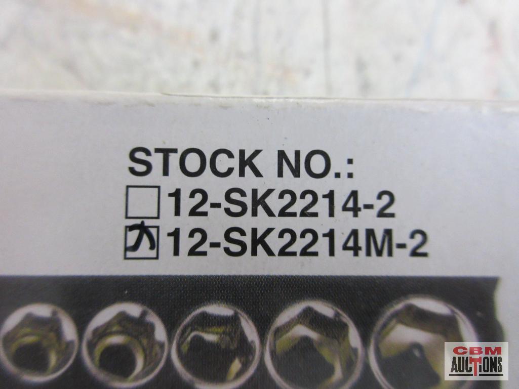 Wisdom 12-SK2214M-2 21pc 1/4" Dr. Socket Set w/ Metal Storage Case... Deep Sockets 5.5mm - 11mm
