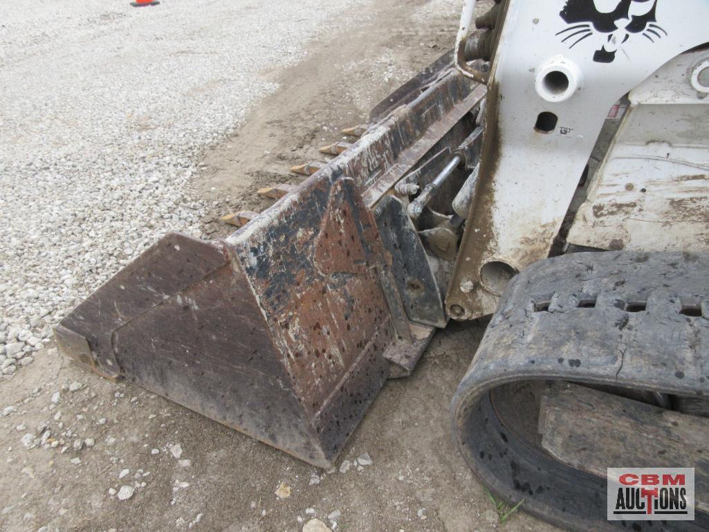 2018 Bobcat T595 Skid Steer Loader, Rubber Track, OROPS, 74hp Diesel, 2,103 Hrs, Foot Controls,