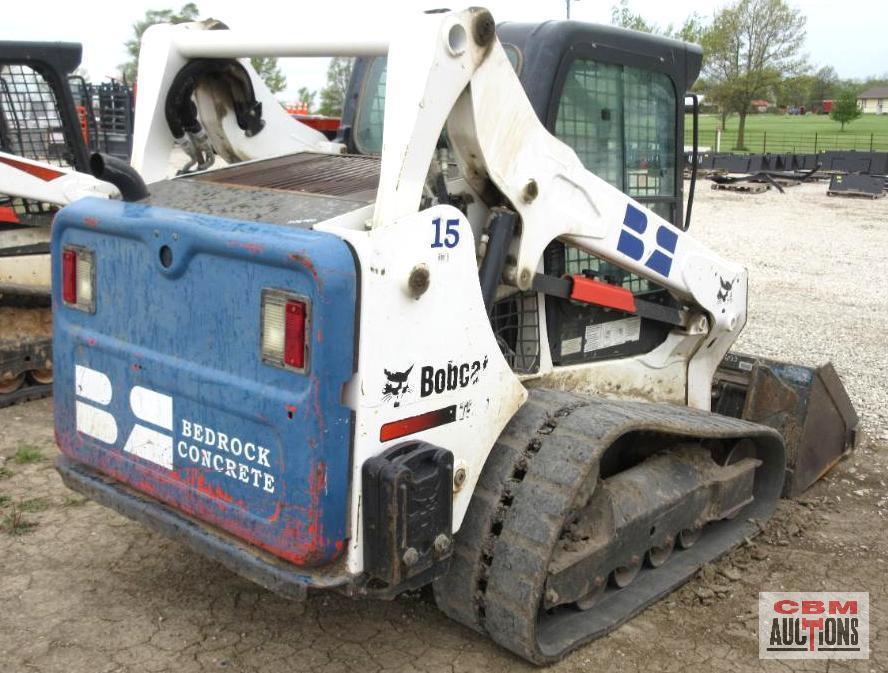 2016 Bobcat T595 Skid Steer Loader, Rubber Track, A/C & Heat, 74hp Diesel, 2,616 Hrs, ACS Controls,