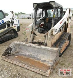 2017 Bobcat T590 Skid Steer Loader, Rubber Track, OROPS, 66hp Diesel, 2,558 Hrs, Foot Controls, Aux