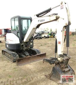 2011 Bobcat E35 Mini Excavator ZTS, Diesel, 3,252 Hrs, Cab, A/C, Heat, Aux Hydraulics, 24" Bucket,