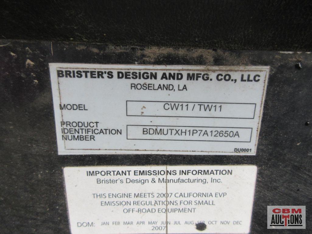 Brister CW11 / TW11 Side By Side, Utility Vehicle, Honda GX340, Vin # BDMUTXH1P7A12650A (Runs &