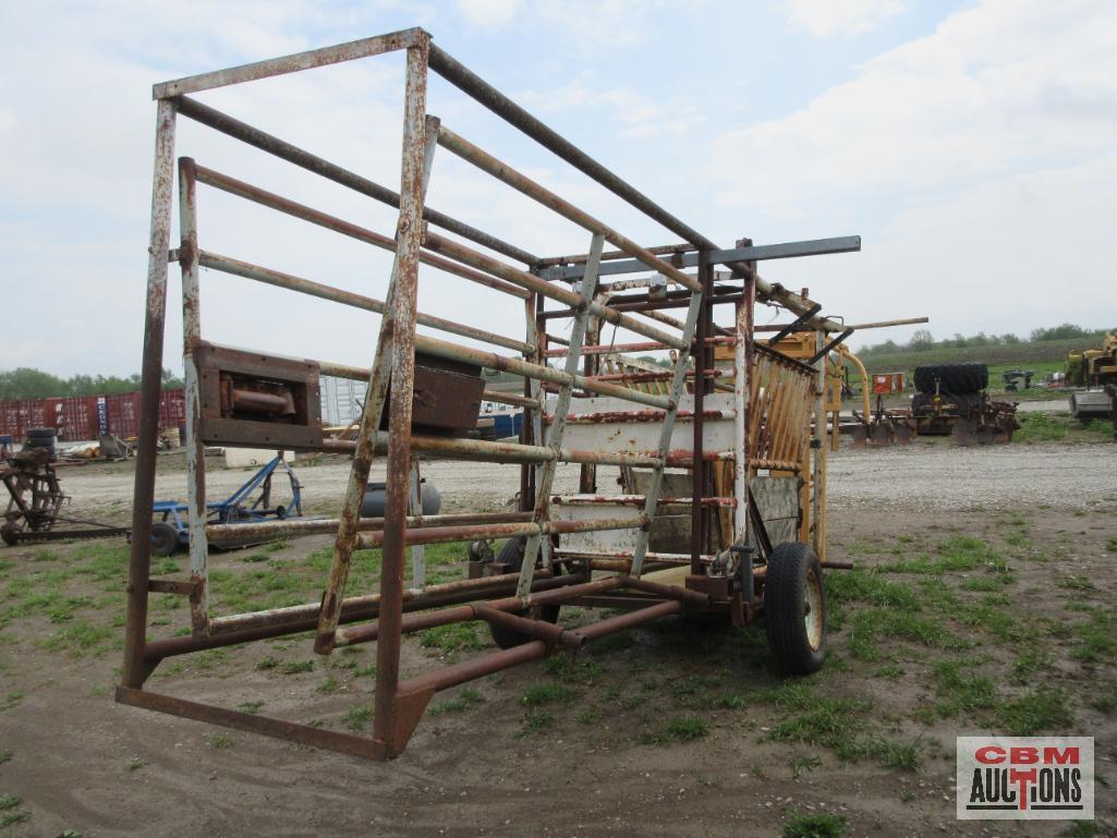 Portable Cattle Squeeze Chute, For-Most 30T Head Gate, Chute With Palpation Gates, New Floor Boards,