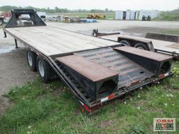 2002 PJ Tandem Dual Gooseneck 102"x26' Dovetail Trailer, Spring Assist Flip Up Ramps, Pull Up