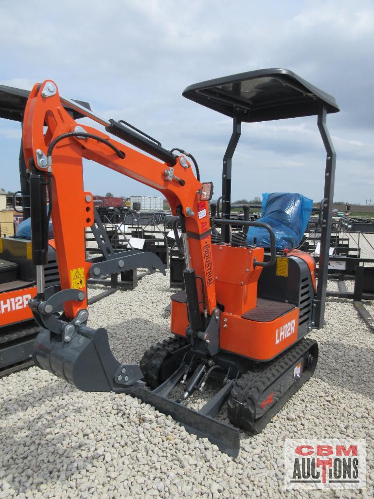 2024 AGROTK LH12R 1 Ton Mini Excavator 420cc Gas Electric Start, Open Station ROPS, 14" Bucket,