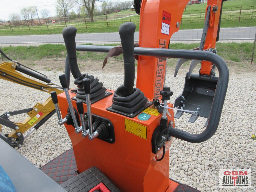 2024 AGROTK LH12R 1 Ton Mini Excavator 420cc Gas Electric Start, Open Station ROPS, 14" Bucket,