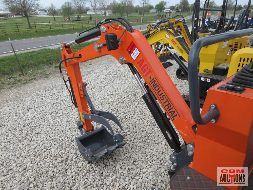 2024 AGROTK LH12R 1 Ton Mini Excavator 420cc Gas Electric Start, Open Station ROPS, 14" Bucket, 7"