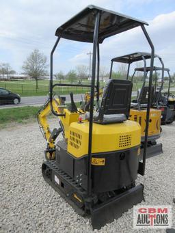 2024 AGROTK KAT12R 1 Ton Mini Excavator 420cc Gas Electric Start, Open Station ROPS, 14" Bucket, 7"