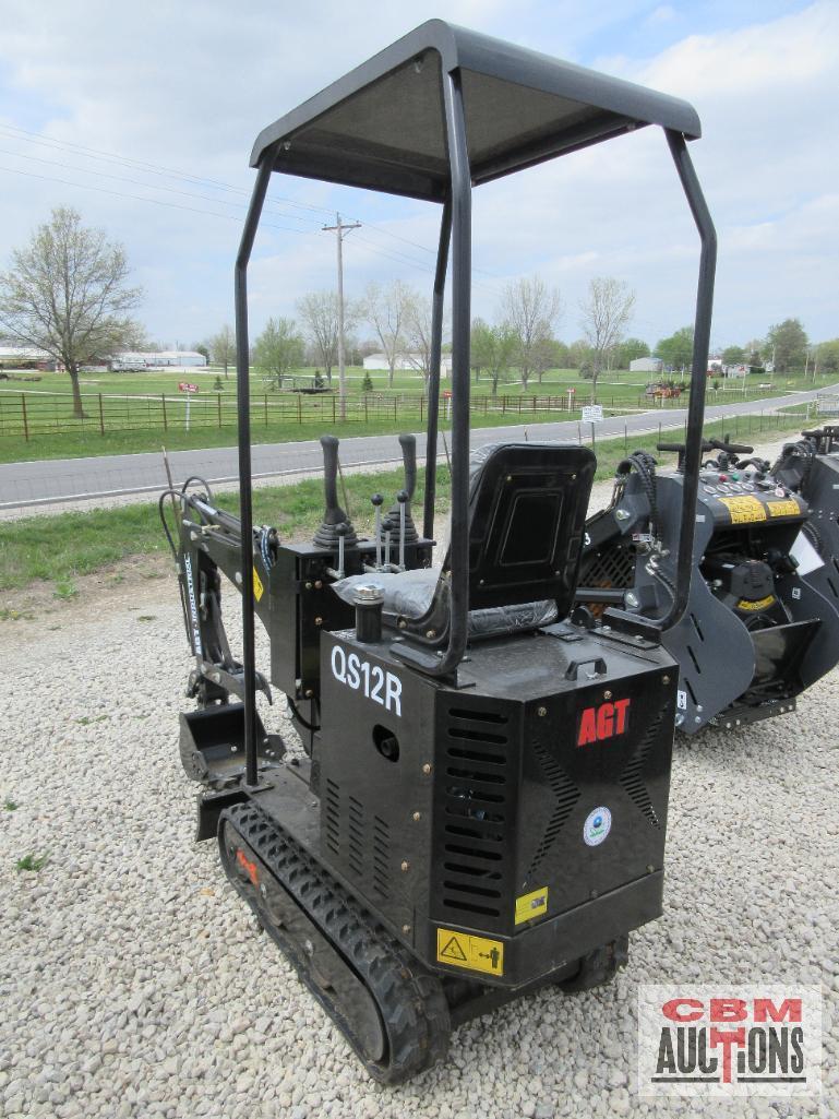 2024 AGROTK QS12R 1 Ton Mini Excavator 13.5 HP Briggs & Stratton Gas Electric Start, Open Statio