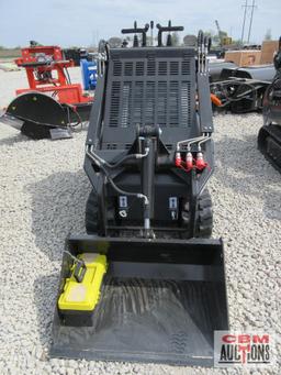 AGT KTT23 Mini Skid Steer Track Loader, 739cc Engine, Rubber Tracks, Quick Attach 32" Smooth Bucket,