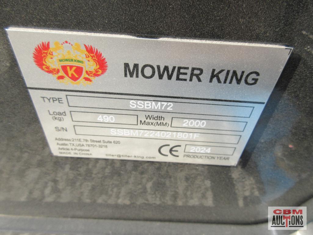 Mower King SSBM72 72" Skid Steer Pickup Box Broom Sweeper, Direct Drive Motor With Hoses & Couplers