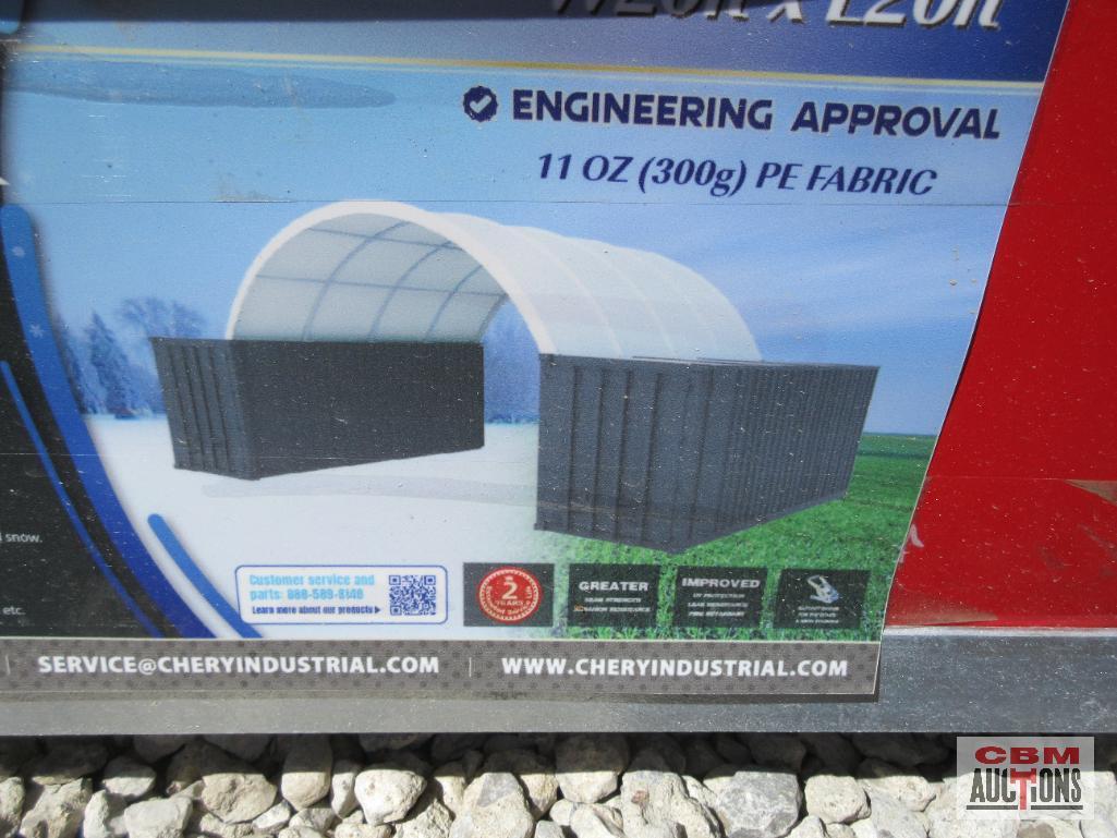 Gold Mountain 20'x20'x6'6" C2020-300gsm PE Dome Cargo Sea Container Shelter. CSA/TUV Snow Rating