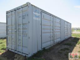 2023 40' Cargo Shipping Container 2-13' Double Doors On The Side And Rear Doors, One Trip Use