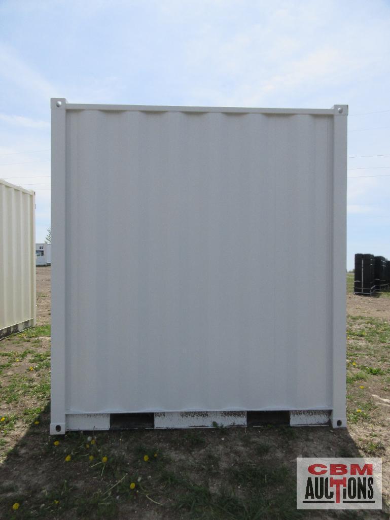 8' Sea Cargo Shipping Container, Office, Walk-in Side Door, Window, Double Swing Rear Doors *South