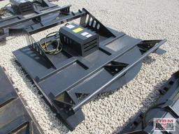 JCT 72" Skid Steer Brush Cutter Mower With Hoses & Couplers 6' Wide Deck Built With 7 Gauge Steel.