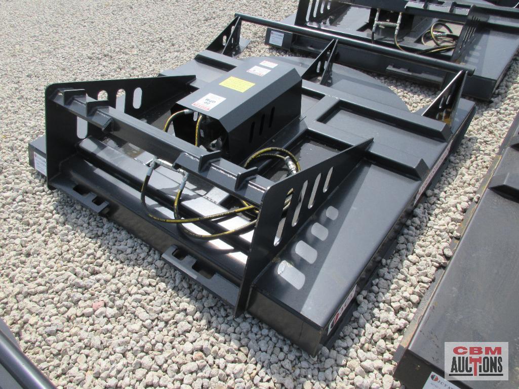 JCT 72" Skid Steer Brush Cutter Mower With Hoses & Couplers 6' Wide Deck Built With 7 Gauge Steel.