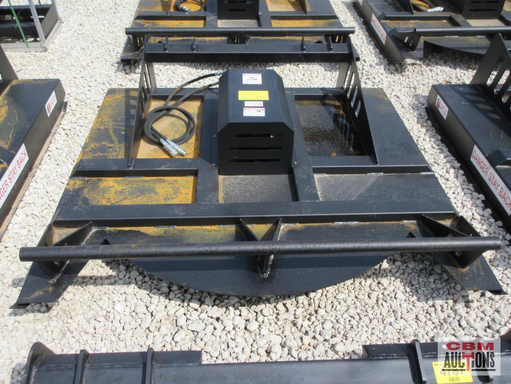 JCT 72" Skid Steer Brush Cutter Mower With Hoses & Couplers 6' Wide Deck Built With 7 Gauge Steel.