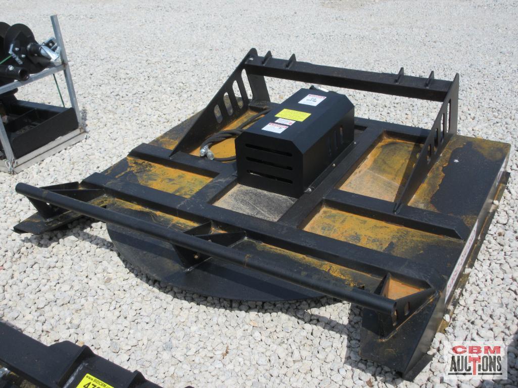 JCT 72" Skid Steer Brush Cutter Mower With Hoses & Couplers 6' Wide Deck Built With 7 Gauge Steel.