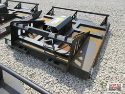 JCT 72" Skid Steer Brush Cutter Mower With Hoses & Couplers 6' Wide Deck Built With 7 Gauge Steel.