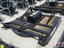 JCT 72" Skid Steer Brush Cutter Mower With Hoses & Couplers 6' Wide Deck Built With 7 Gauge Steel.