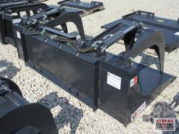 JCT 72" Skid Steer Flat Bottom Industrial Grapple Bucket, Hoses & Couplers (Unused) *2