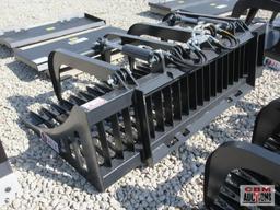 JCT 72" Skid Steer Rock & Brush Grapple Bucket, Hoses & Couplers (Unused) *2