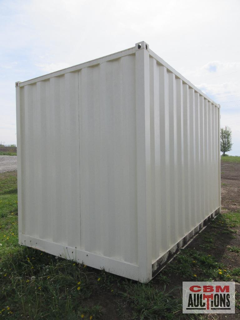 Diggit 12ft Cargo Storage Container, Single Walk Door, Window, Fork Pockets 12' L x 7' W x 7' H.