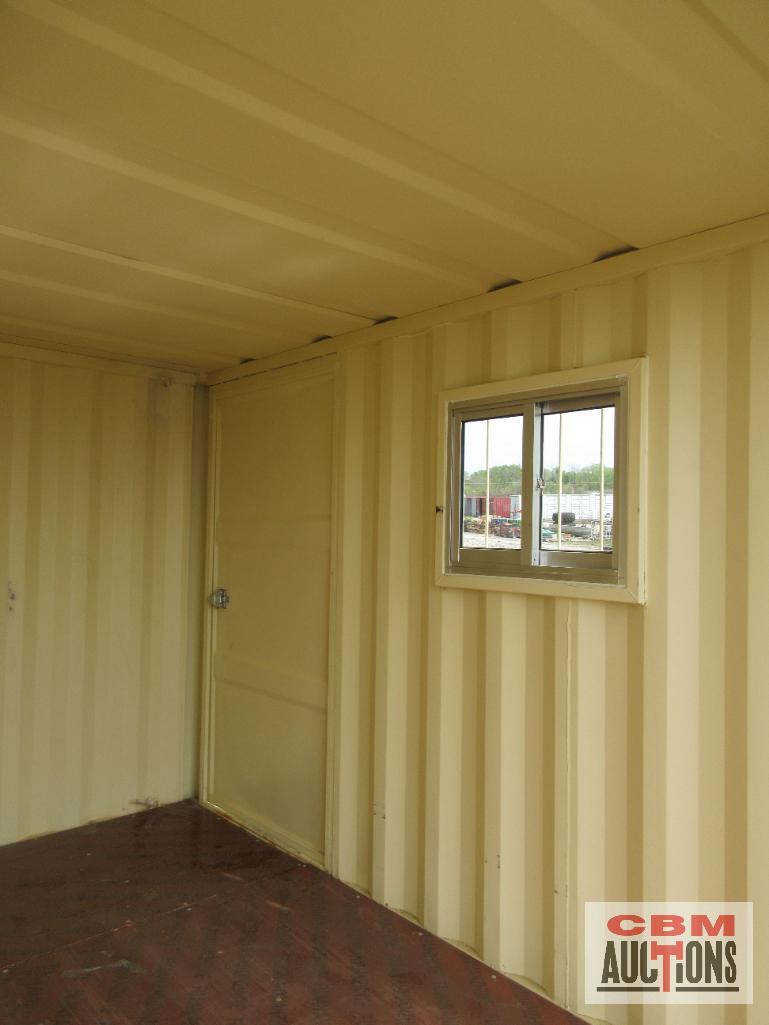 Diggit 12ft Cargo Storage Container, Single Walk Door, Window, Fork Pockets 12' L x 7' W x 7' H.