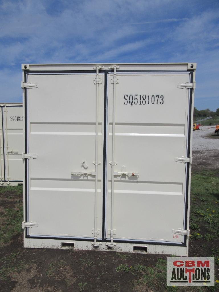 Diggit 12ft Cargo Storage Container, Single Walk Door, Window, Fork Pockets, 12' L x 7' W x 7' H.