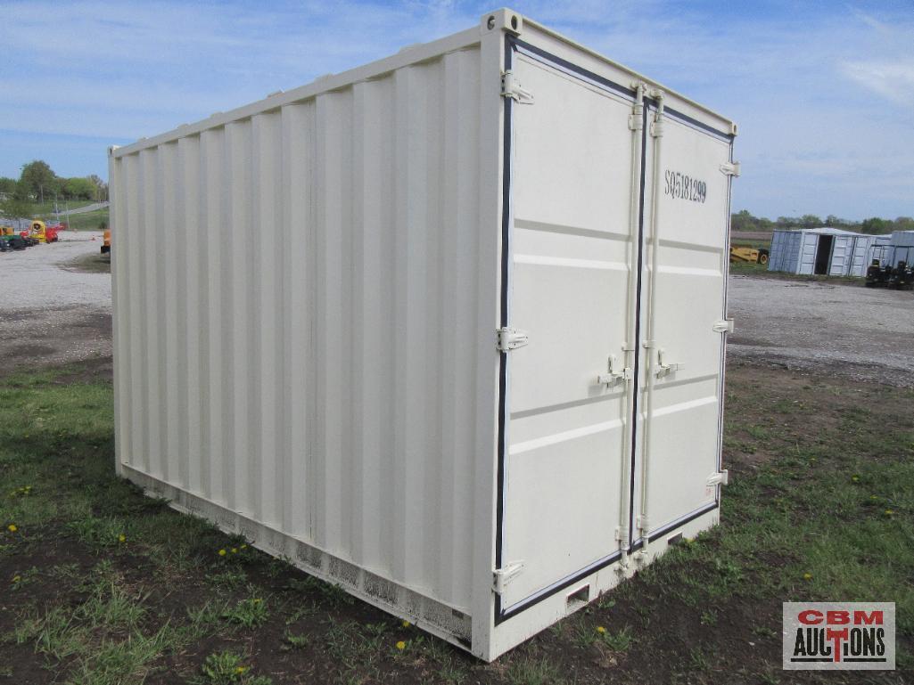 Diggit 12ft Cargo Storage Container, Single Walk Door, Window, Fork Pockets 12' L x 7' W x 7' H.