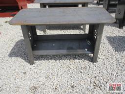 30" x 57" x 5/16" Steel Welding Table Bench With Lower Shelf Weighs #250 *2