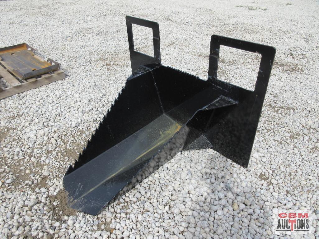 40" Skid Steer Tree Spade Ditch Stump Bucket Weighs #241 *2