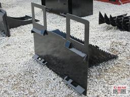 40" Skid Steer Tree Spade Ditch Stump Bucket Weighs #241 *2