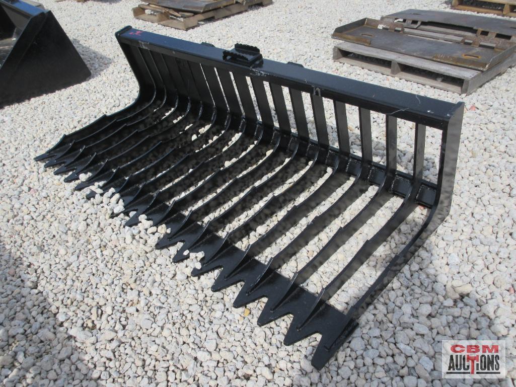 76" Skid Steer Rock Skeleton Rock Open Side Bucket #464... ...*2