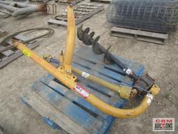 3Pt Tractor Posthole Digger 9" Auger Bit, 540 PTO