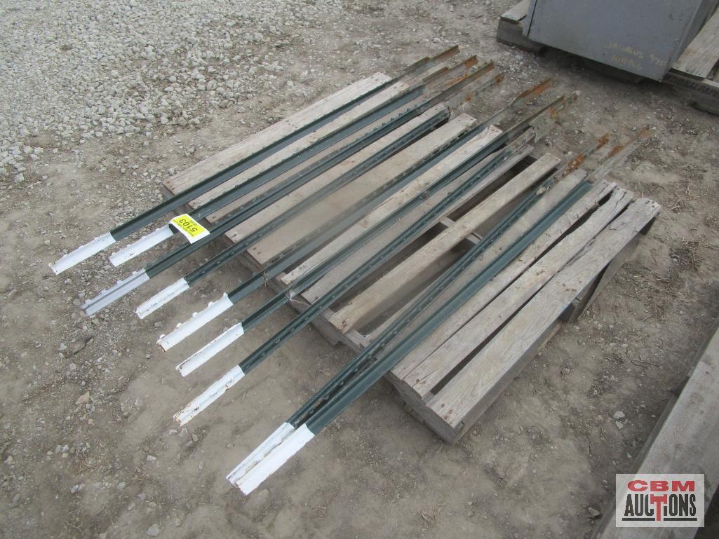 9-Green Steel T Posts