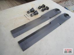 Aftermarket Brush Mower Blades & 2 Sets Of Mounting Bolts (Fits JCT & Some Others)