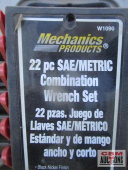 Mechanics W1090 22 Pc SAE/ Metric Combination Wrench Set *BRM