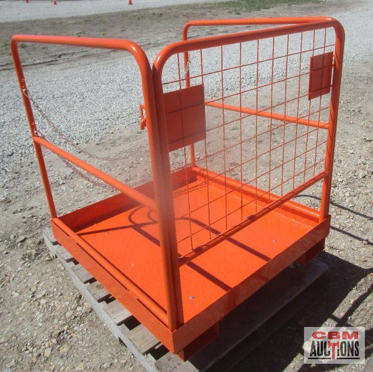 Fork Lift Man Basket With Rollers