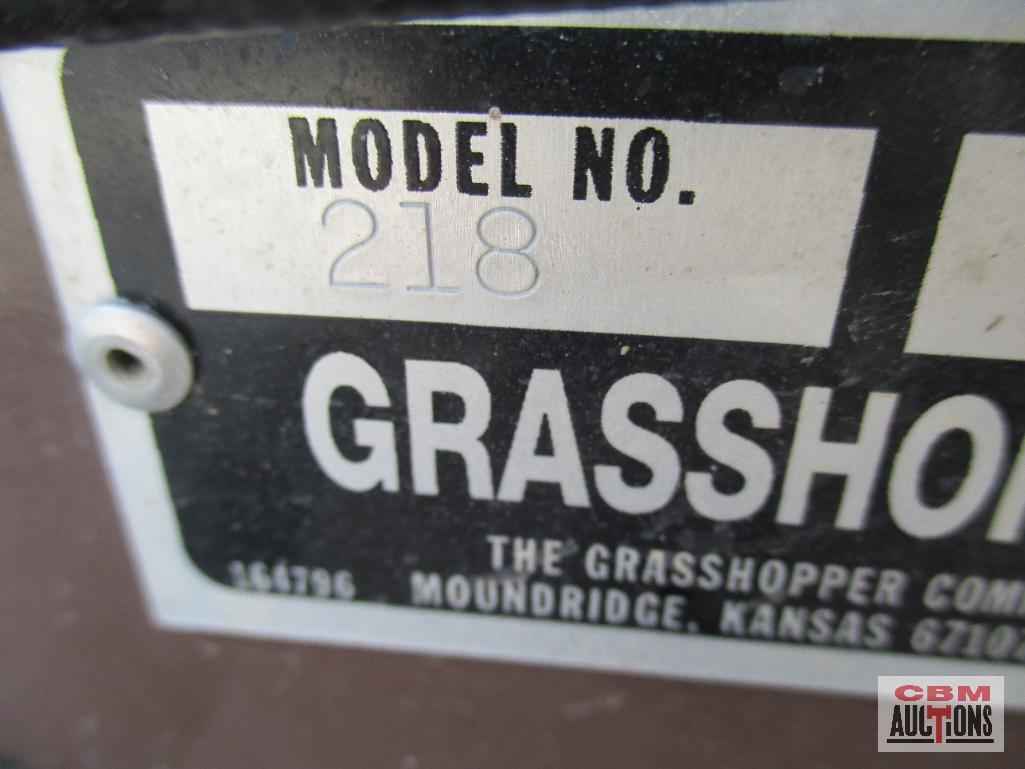 2003 Grasshopper 218 Mid-Mount Mower, 18 Hp Kohler, 996 Hrs, 48" Deck S# 3018 (Unknown)