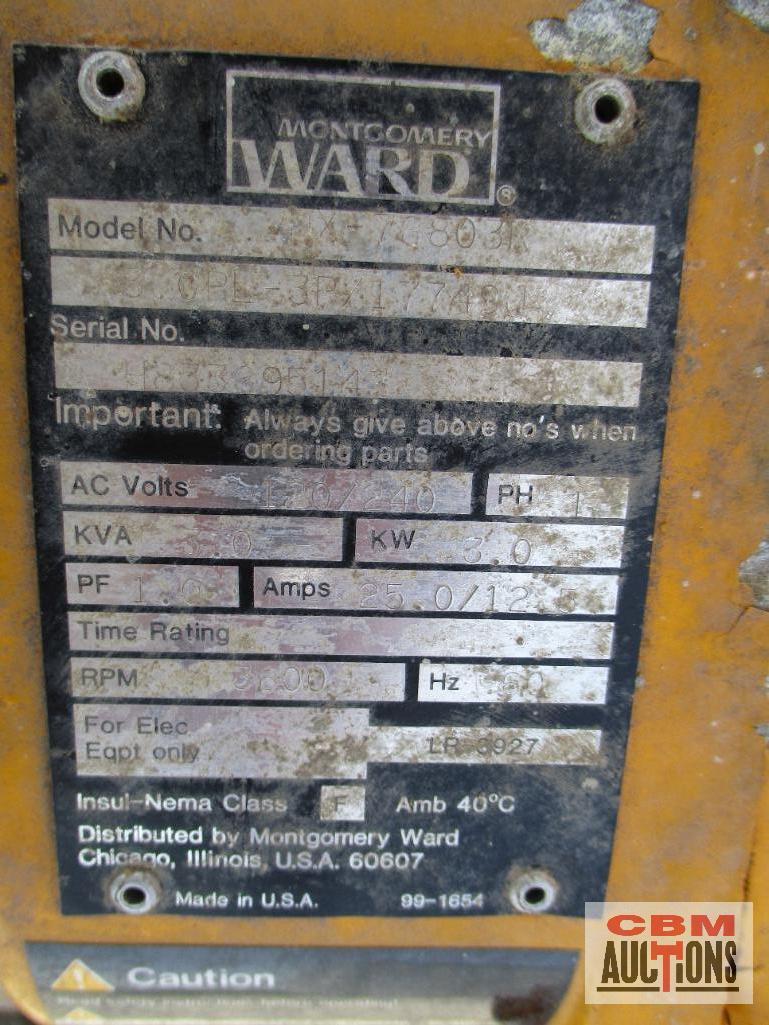 Montgomery Ward 3000 Watt Portable Generator (Unknown)