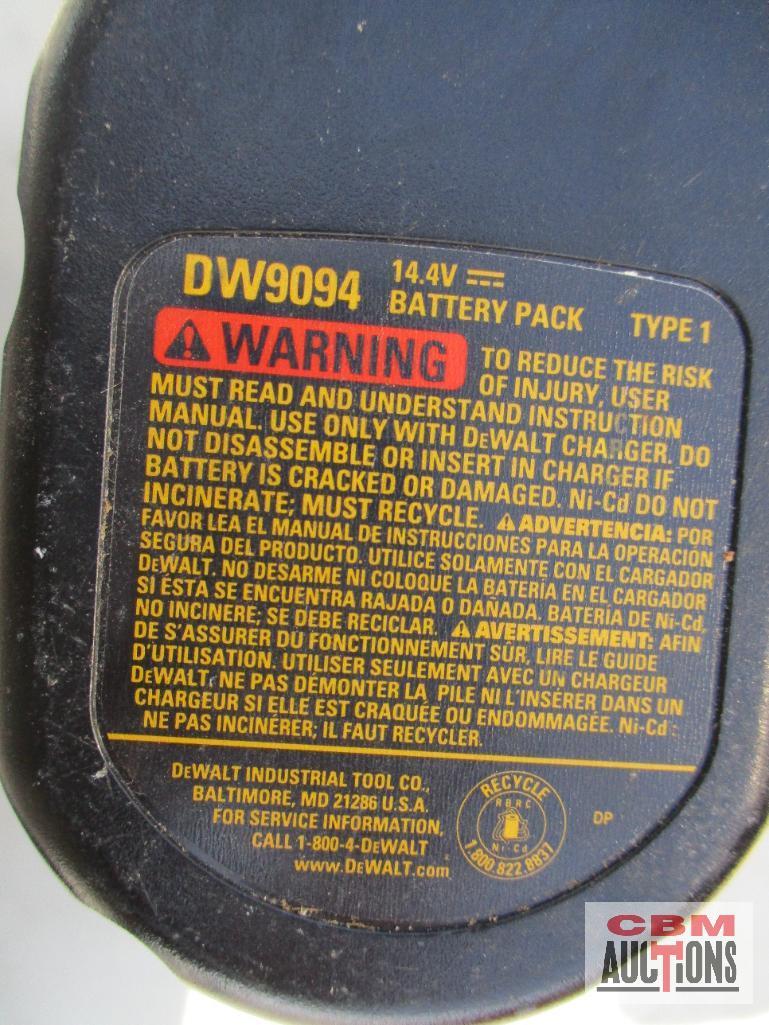 Dewalt DW9094 14.4V Battery Pack... Dewalt DW919 Rechargeable Light 18.0V Dewalt DC390 6-1/2" Cordle